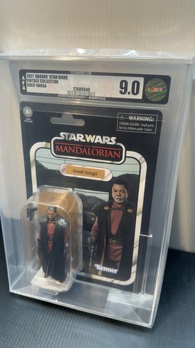 2021 Star Wars Vintage Collection VC185 Greef Karga AFA 9.0 Graded MOC - Afbeelding 7 van 11