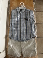 New U.S. Polo Assn 3 Piece Set, Button Up Dress Shirt,Brown Shirt,Pants Size 7