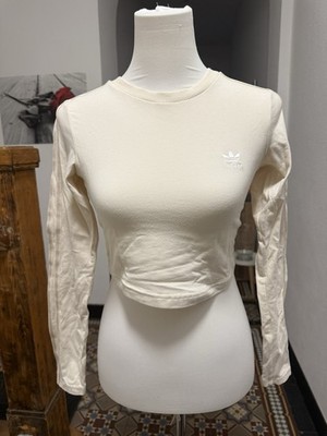 Adidas Original Cropped Langarmshirt Crop Ribbed Crop Shirt Bauchfreies Oberteil
