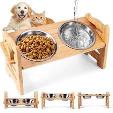 Futterbar Hunde Napfstation Hundenapf Fressnapf erh&ouml;ht Napfset Napferh&ouml;hung Napf