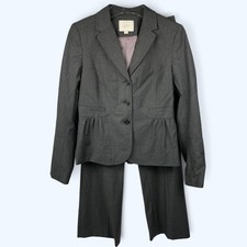 Ann Taylor Loft Women's Pants Suit Peplum Blazer Petite Pants-0, Blazer-2