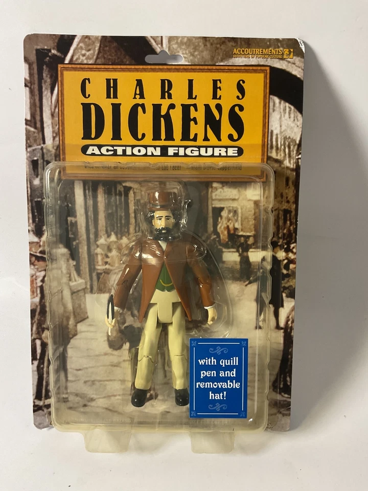 Figura de acción Charles Dickens Accoutrements Archie McPhee nueva sellada 2003 Foto 3 de 3