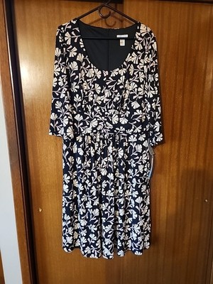 LONDON TIMES WOMAN MULTICOLOR DRESS3/4 SLEEVE Size 18 W 18W New | eBay