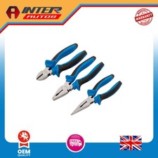Draper Soft Grip Pliers Set, 160mm, Blue (3 Piece) 45864