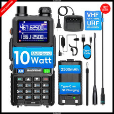 Digital Handheld Radio Scanner Fire Police VHF FM EMS Ham 2 Way Transceiver Dual