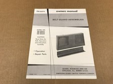 Vintage Sears Belt Guard Assemblies Owner's Manual Booklet