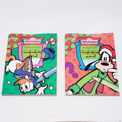 2 Ct -Donald Duck & Goofy Toontown Coloring Books Disney Vintage 1994 New Unused