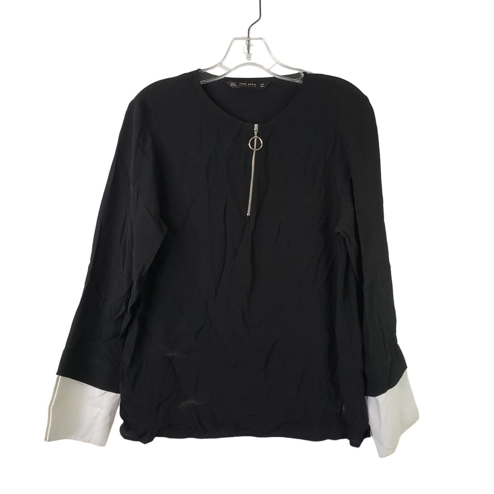 Zara Basic Collection Tunic Womens Medium Black L… - image 1