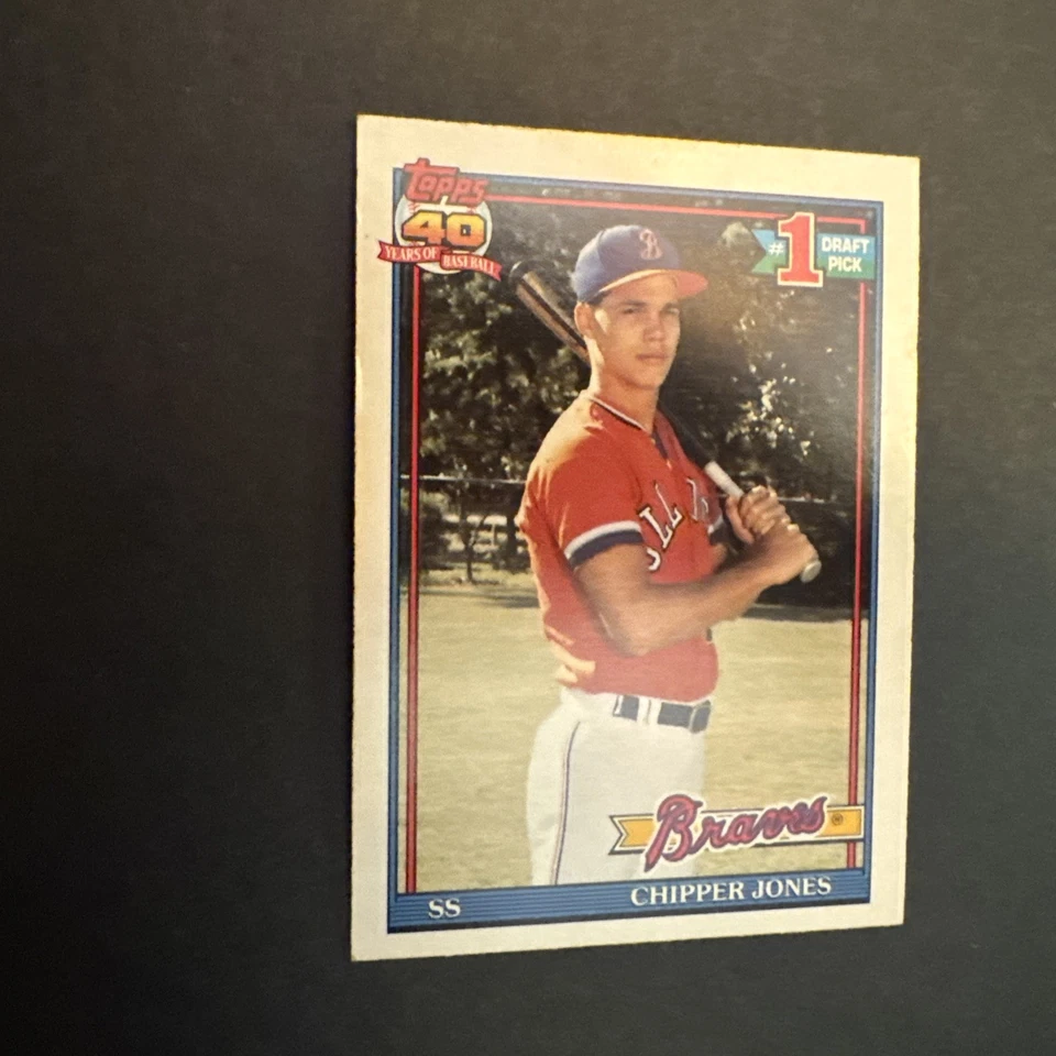 1991 O-PEE-CHEE OPC #333 Chipper Jones *RARE* Rookie Card RC - Image 2 of 4