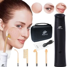 High Frequency Darsonval 4 Tips Hair Face Wrinkl Treatment Anti-Acne - 100-240V