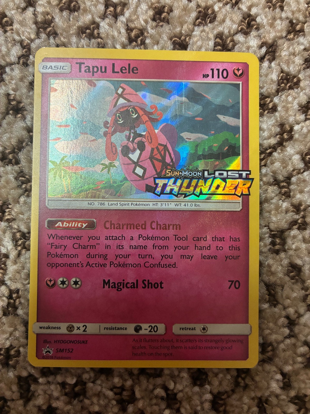 Tapu Lele - (Prerelease) SM152 Holo Promo Sun & Moon Promo Pokemon LP