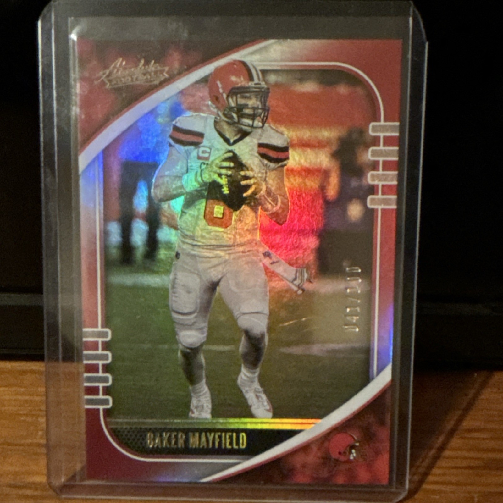 2020 Panini Absolute Baker Mayfield Browns #28 Red Spectrum /100 