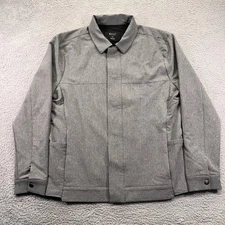 Bylt District Jacket Mens Size Medium Gray Snap Button Performance Tech Stretch