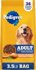 Pedigree Adult Dry Dog Food, Complete Nutrition, Roasted Chicken Vegetable3.5 LB 2.34 per pound