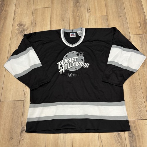 Vintage Planet Hollywood New York  Atlanta Hockey Jersey - size Large L euc VTG