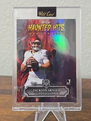 2024 JACKSON ARNOLD W.C. HAUNTED HITS BLUE PARALLEL ZOMBIE #HHZ-JA 1/2 AUBURN