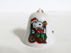 SNOOPY PEANUTS CHARLIE BROWN DETERMINED PORCELAIN MINI BELL CHRISTMAS ORNAMENT — photo 1