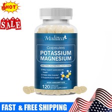 Potassium Magnesium 120 Capsules Sleep,Immune Booster,Bone Muscle Health