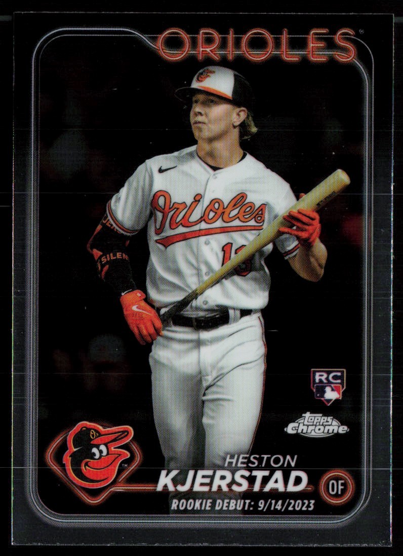 HESTON KJERSTAD 2024 TOPPS CHROME UPDATE RC BALTIMORE ORIOLES #USC120 ROOKIE
