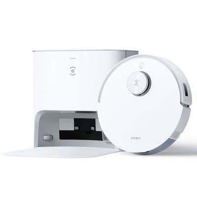 ECOVACS DEEBOT T10 PLUS ALL-IN-ONE ROBOT VACUUM AND MOP, WHITE *DISTRESSED PKG