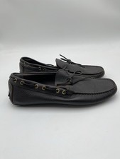 Bruno Magli TINO black leather moccasin boat shoes Size 10M