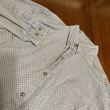 Forge FR Mens M Flame Resistant Gray Geometric Pattern Long Sleeve Work Shirt