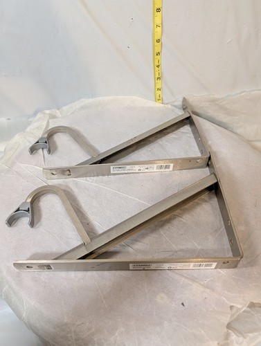 Everbilt Heavy Duty Shelf & Rod Bracket Brushed Nickel 8" x 12.4" x 1.05" pair
