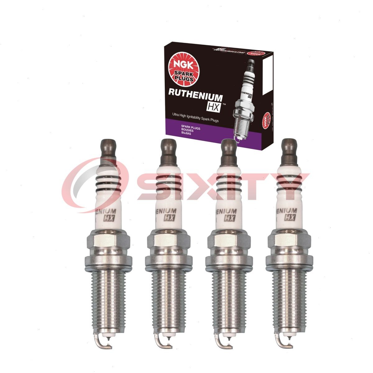 4 pc NGK Ruthenium HX Spark Plugs for 2014-2020 Jeep Cherokee 2.4L L4 qx