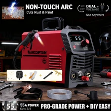 55A Plasma Cutter with Pilot Arc 120V/240V 3/4" Clean Cut on Rusty Painted Metal