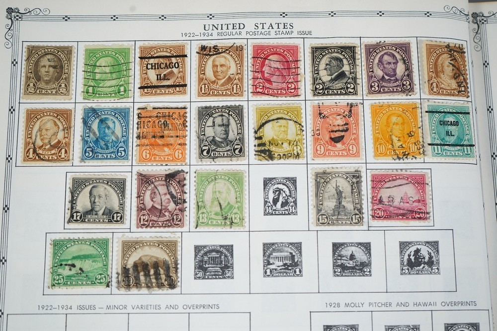 US & WORLDWIDE 1860s-1950s COLLECTION OF 2,750+ STAMPS MINT & USED IN ALBUM