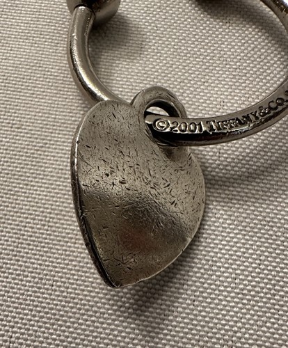 2001 Return To Tiffany &Co Sterling Silver 925 Heart Horseshoe Screwbal Key Ring - Picture 6 of 8