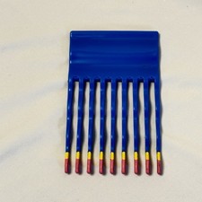 Vintage 90s Goody Wavy Hair Pick Lift Comb Retro USA 4 Blue Yellow Pink dipped