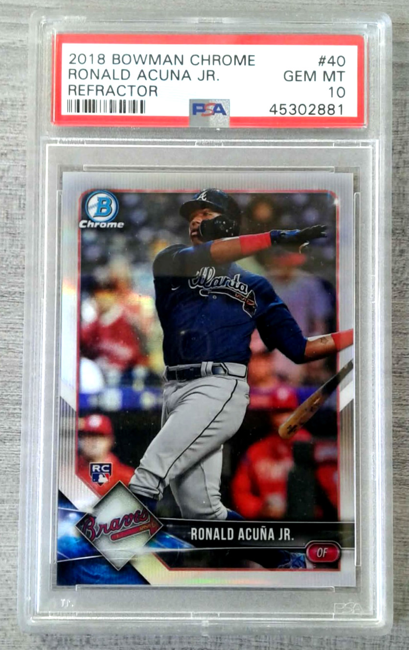 2018 Bowman Chrome - Ronald Acuna JR. #40 Refractor /499 PSA 10