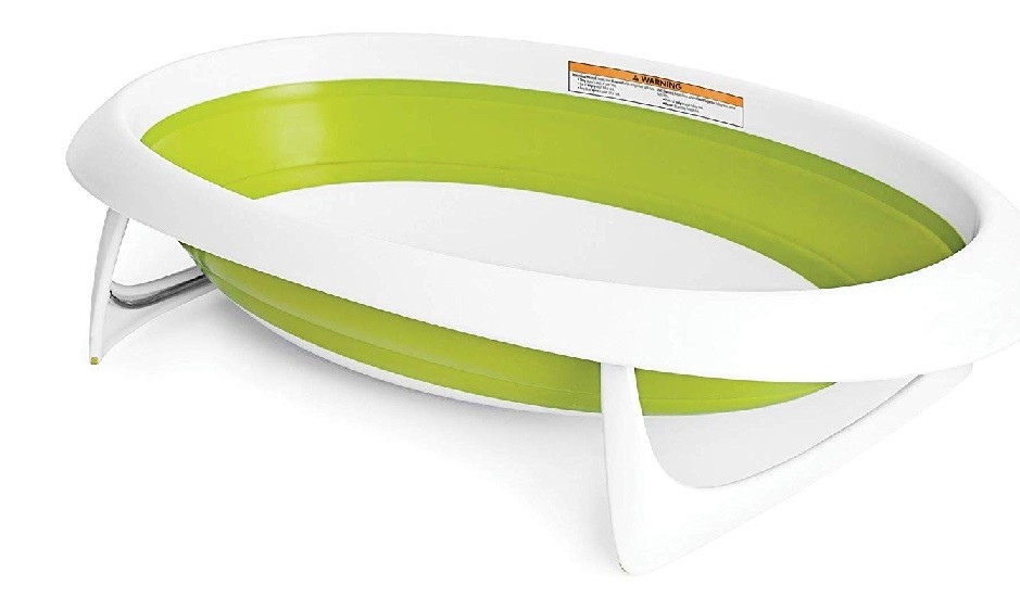 TOMY - Foldable bathtub 2 positions from 0 to 18 months Green - 46.4x83.8x16....