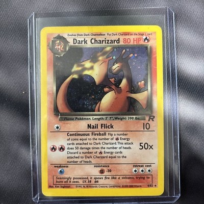 Dark Charizard Holo SWIRL Team Rocket 4 4/82 Pokemon LP YF1 | eBay