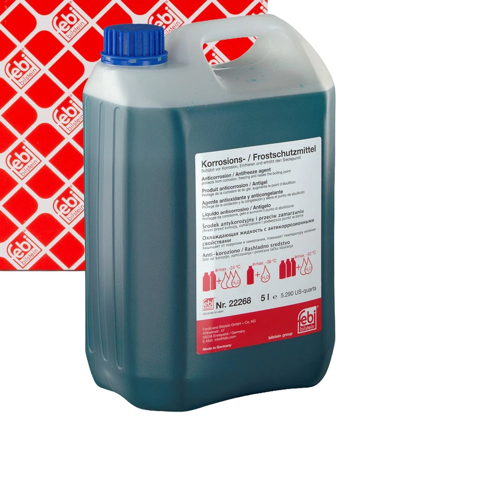 febi bilstein 22268 Frostschutzmittel für Kühler (blau) 5 Liter