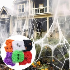 Halloween Decoration Spider Web,Artificial Cobweb,Stretchy Cobweb With Spider