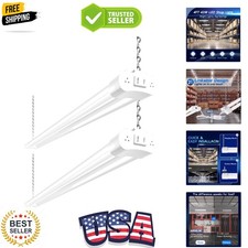 2 Pack 4FT Linkable LED Shop Light for Garage, 4400lm, 4FT 42W Utility Light ...