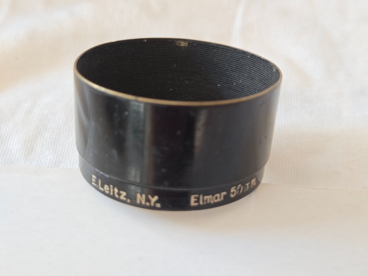Rare! Original Leica Hood (FISON) Elmar 5cm E. Leitz N.Y Black