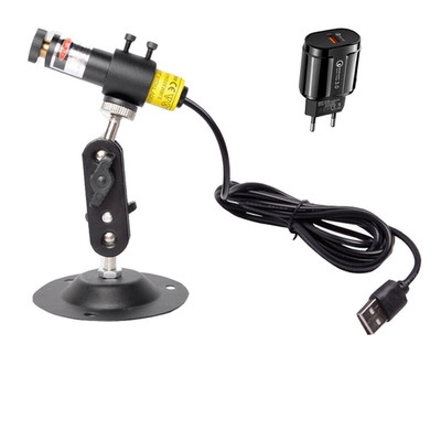USB 5mW  Laserdiode Modul mit Positionierer Halter Fokussierbar mit  Netzteil