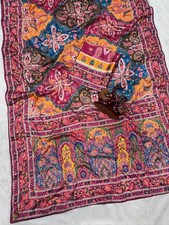 Women's Pink Chinon Silk Printed Mirror Work Saree with Unstitched Blouse