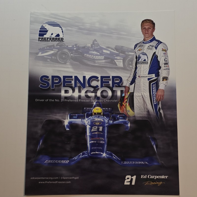 Spencer Pigot Ed Carpenter Racing Preferred Freezer Services IndyCar Hero Card