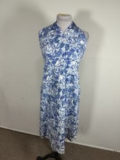 Women’s Blue And White Color Sleeveless Dress Size S 