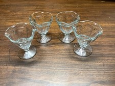 Vintage Glass Tulip Ice Cream Sundae Footed D...