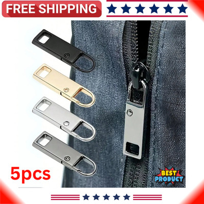 5x Zipper Fixer Repair Pull Tap for Pants, Luggage, Boots, Bags Replacement Tool