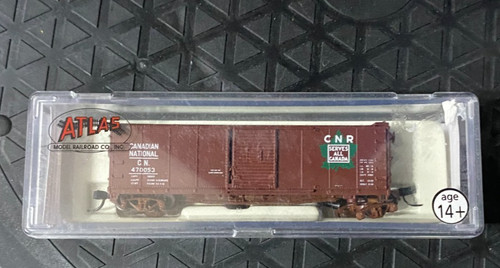 Coche de caja reconstruido de acero Atlas escala N 45827 USRA Canadian National 470053 desaparecido | Zustand: Used