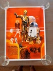 3 VTG 1977 Star Wars Posters: R2 C3PO, Darth Vader, Theater - Burger Chef/Coke