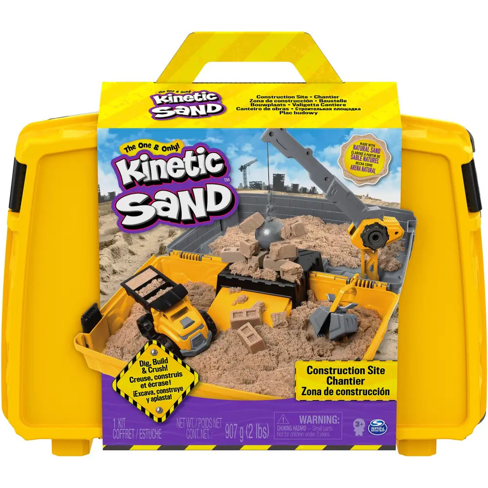 Kinetic-Sand-Spielzeug Grabe und zerstöre die Baustelle Koffer für Kinder a - Image 2