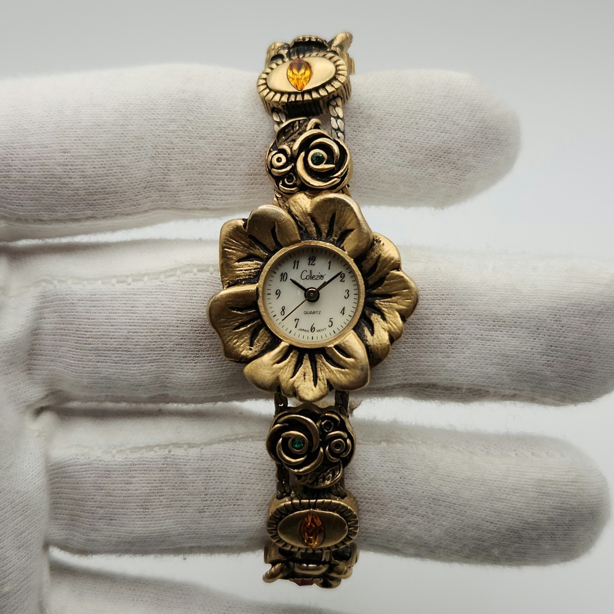 Vintage Collezio Women\'s Yellow Dial Bracelet Watch silver and gold accents Vintage Collezio Watch Womens Gold Tone Steel Easy Reader  main image 3