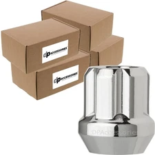 Chrome M14x1.50 Lug Nuts For Aftermarket Wheels - Open End Spline - Case of 400